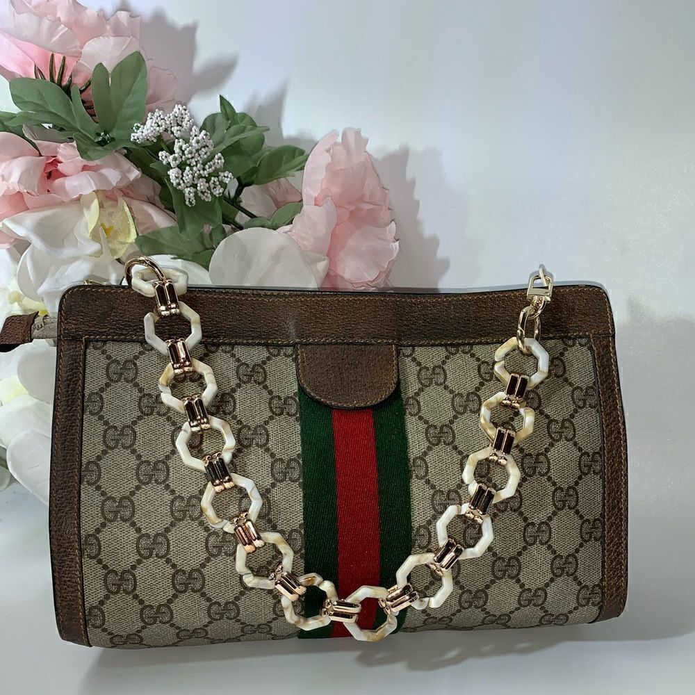 💎Authentic💎 GUCCI Sherry Line GG Logo Clutch Bag